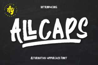 All Caps: A Textured Brush Font for Creative Makers