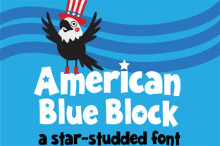 American Blue Block: A Star-Studded Sans Serif Font