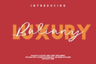 Baliany Script: A Luxurious Font for Modern Campaigns