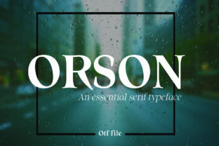 Orson: The Elegant Serif Font for Timeless Campaigns