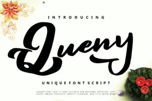 Queny: A Bold and Curvy Calligraphy Font for Eye-Catching Designs