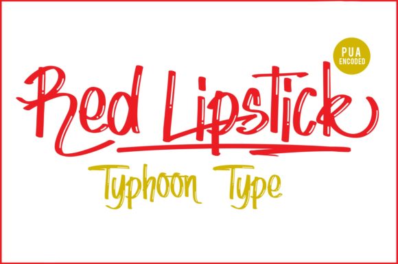 Red Lipstick: A Bold and Fun Handwritten Font for Creative Projects