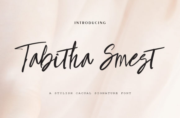 Thabitha Smest: A Modern Calligraphy Font for Creative Web Design